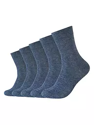 CAMANO | Chaussettes BASIC, paquet de 5, anthracite chiné | Bleu foncé