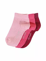 CAMANO | Chaussettes enfant lot de 3 bleu glacier chiné | Rose