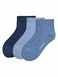 CAMANO | Chaussettes enfant lot de 3 bleu glacier chiné | Bleu