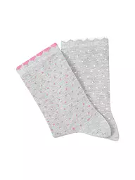 CAMANO | Chaussettes fille lot de 2 fog melange | Gris clair