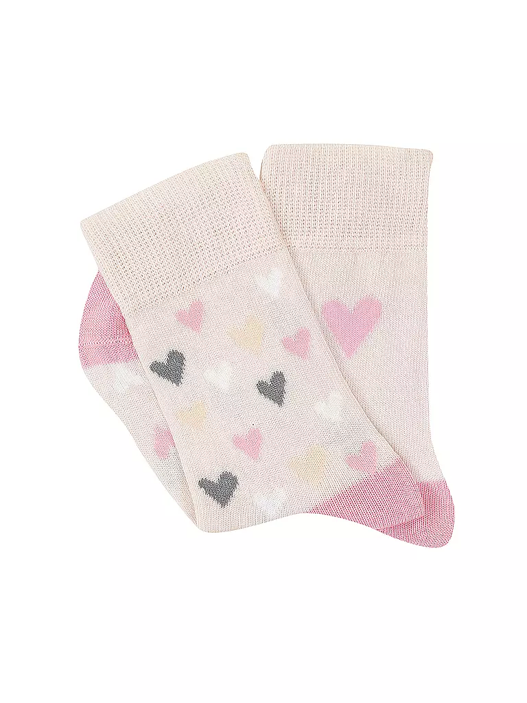 CAMANO | Chaussettes fille lot de 2 silver peony | beige