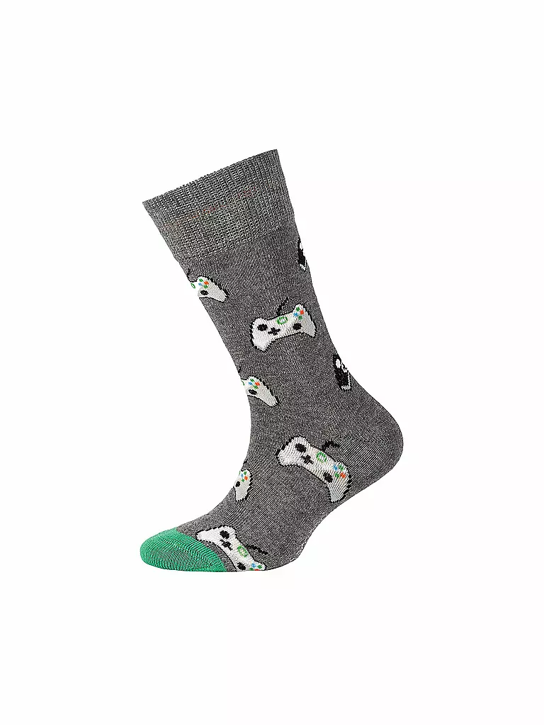 CAMANO | Chaussettes garçon, lot de 2, gris foncé chiné | grau