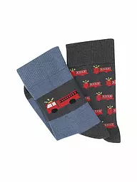 CAMANO | Chaussettes garçon lot de 2 navy peony | Bleu