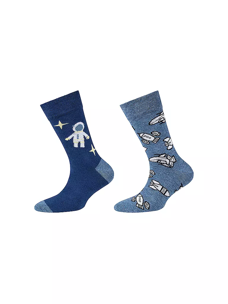 CAMANO | Chaussettes garçon lot de 2 denim chiné | blau