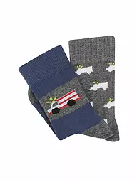 CAMANO | Chaussettes garçon lot de 2 navy peony | Gris