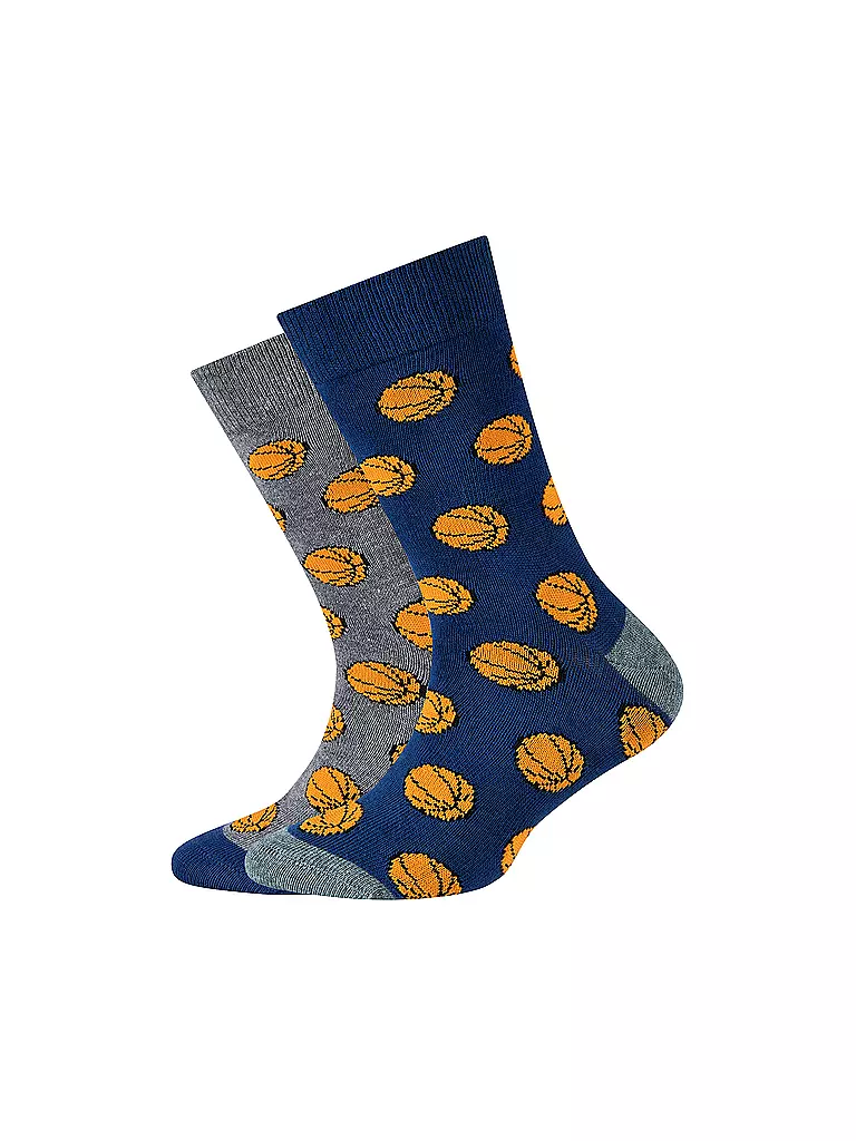 CAMANO | Chaussettes garçon lot de 2 navy peony | Bleu foncé