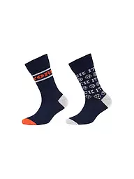CAMANO | Chaussettes garçon lot de 2 fog melange | Bleu foncé