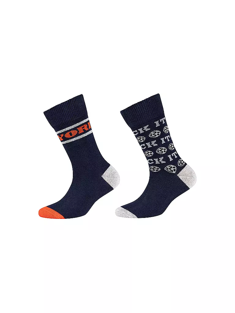CAMANO | Chaussettes garçon lot de 2 poinciana | dunkelblau