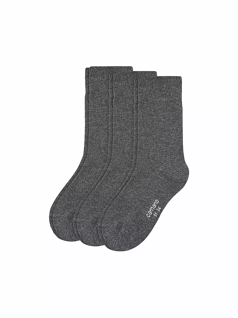 CAMANO | Chaussettes garçon lot de 3 anthracite | grau