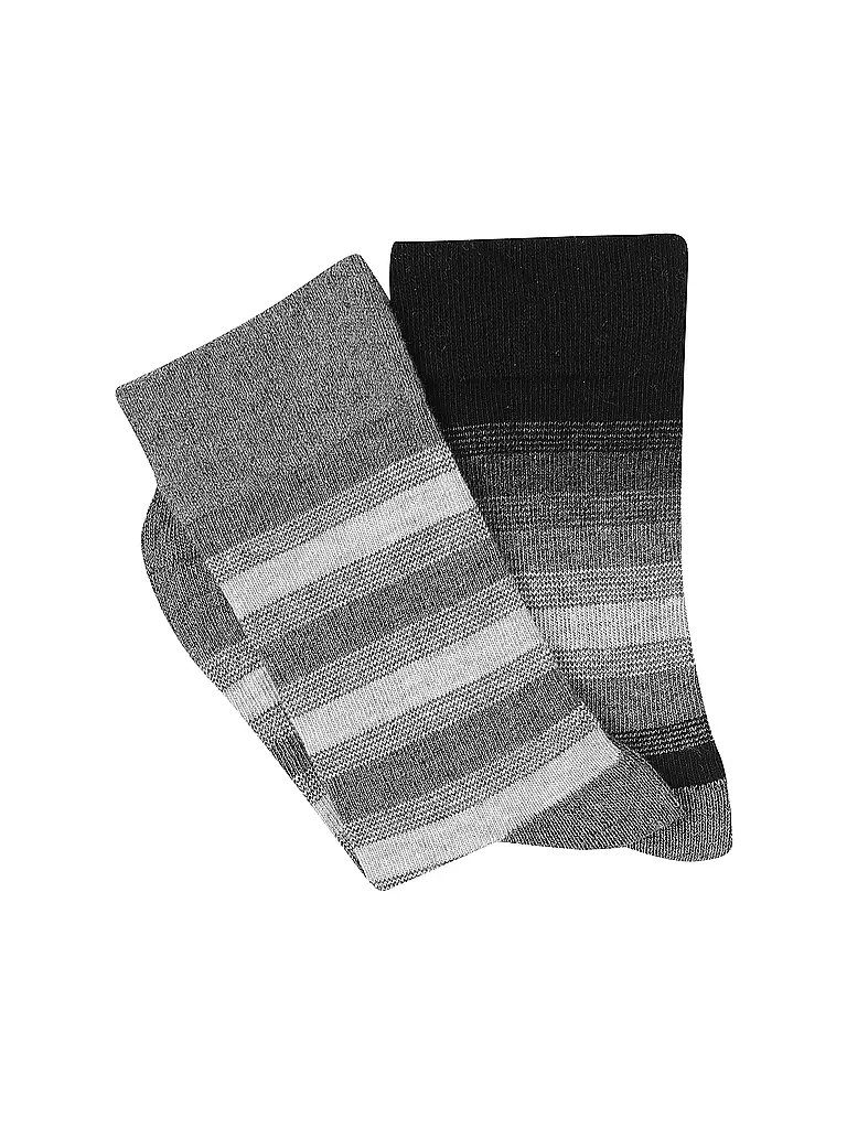 CAMANO | Chaussettes garçon lot de 3 gris foncé chiné | grau