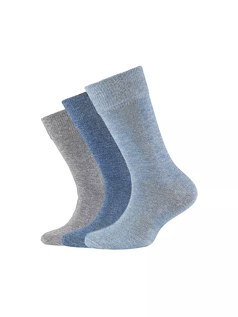 CAMANO | Chaussettes garçon lot de 3 stone melange | blau