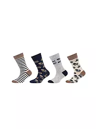 CAMANO | Chaussettes garçon lot de 4 infinity | Beige