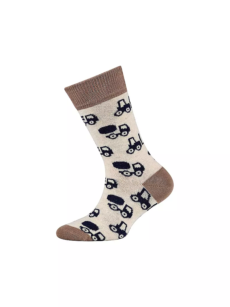 CAMANO | Chaussettes garçon lot de 4 écru chiné | 