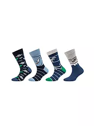 CAMANO | Chaussettes garçon lot de 4 fog melange | Bleu