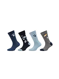 CAMANO | Chaussettes garçon lot de 4 fog melange | Gris