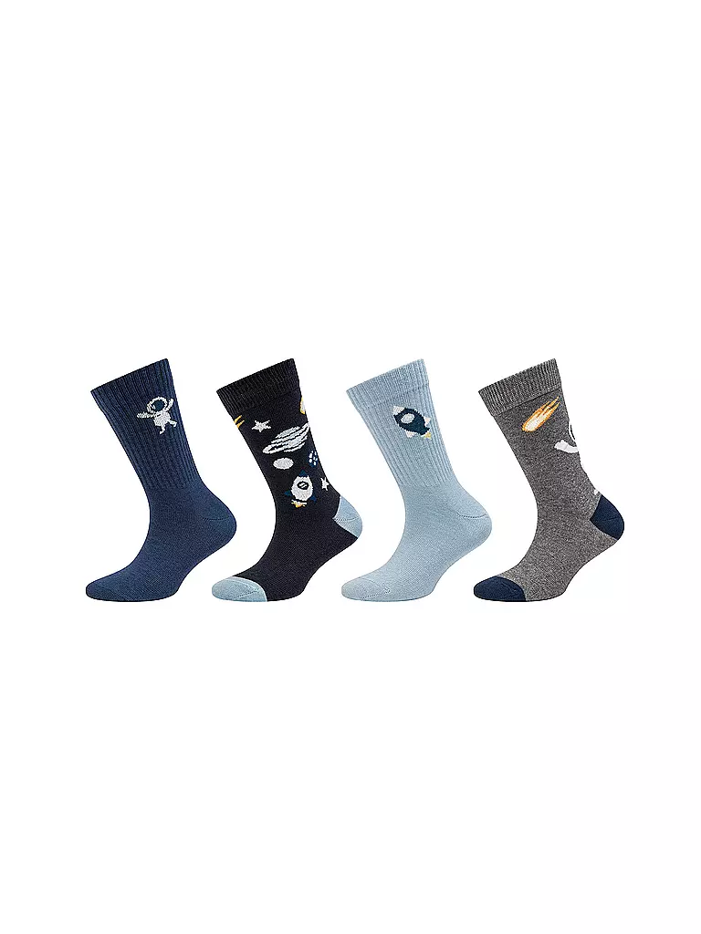 CAMANO | Chaussettes garçon lot de 4 gris foncé | grau