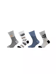 CAMANO | Chaussettes garçon lot de 4 infinity | Gris