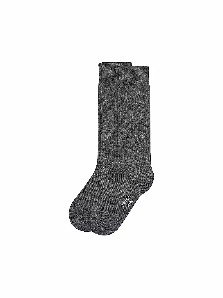 CAMANO | Chaussettes hautes enfant, lot de 2, anthracite | grau