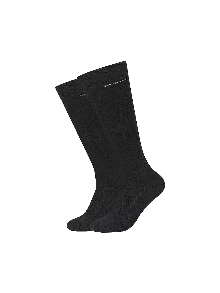 CAMANO | Chaussettes hautes pour femmes, lot de 2, noir | Noir