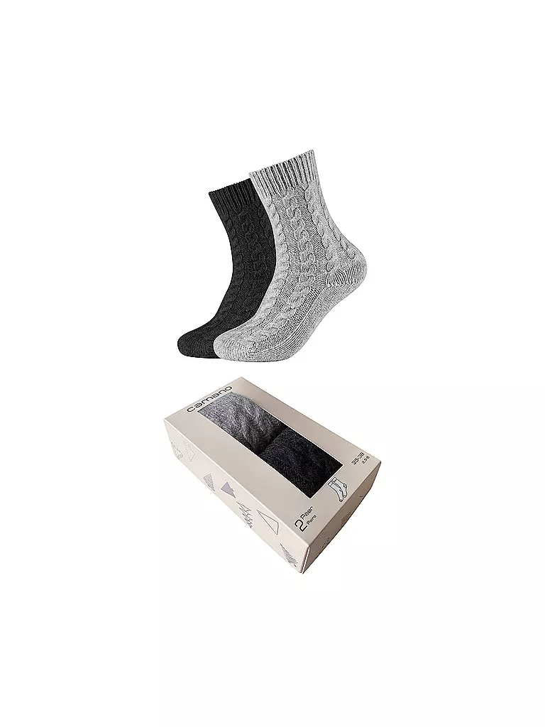 CAMANO | Chaussettes lot de 2 noir mix | schwarz