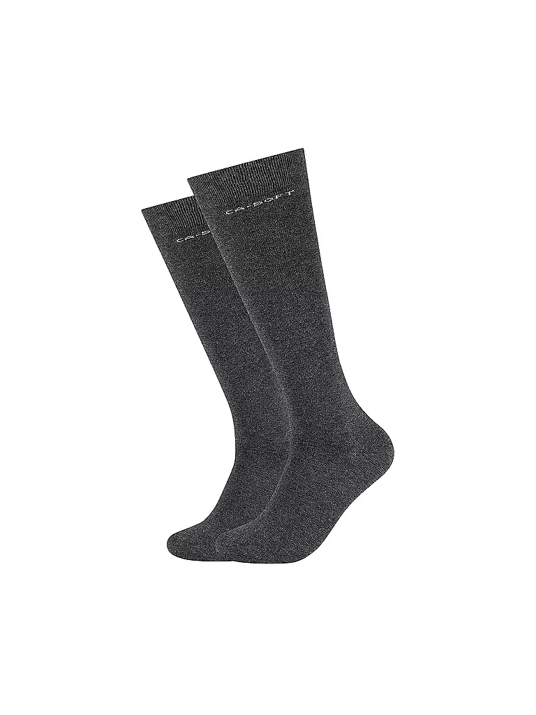CAMANO | Chaussettes montantes homme, lot de 2, Anthra | grau