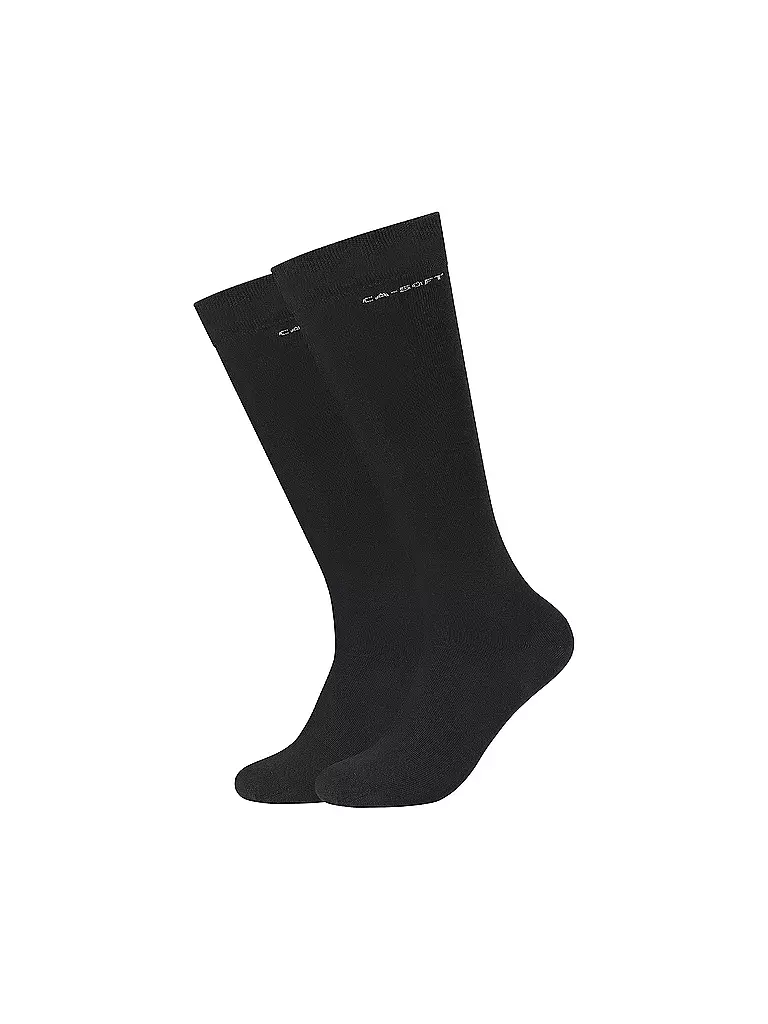 CAMANO | Chaussettes montantes homme, lot de 2, noir | schwarz