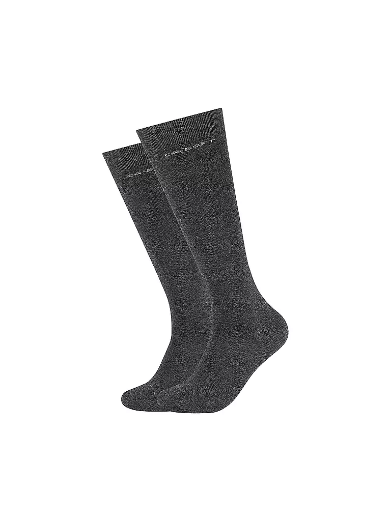 CAMANO | Chaussettes montantes pour femmes, lot de 2 anthracite | Gris