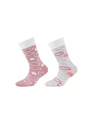 CAMANO | Chaussettes pour filles, lot de 2, bleu | Blanc