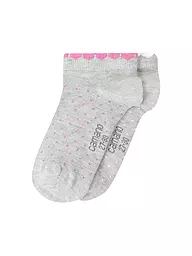 CAMANO | Chaussettes pour filles, lot de 2, gris chiné | Gris clair