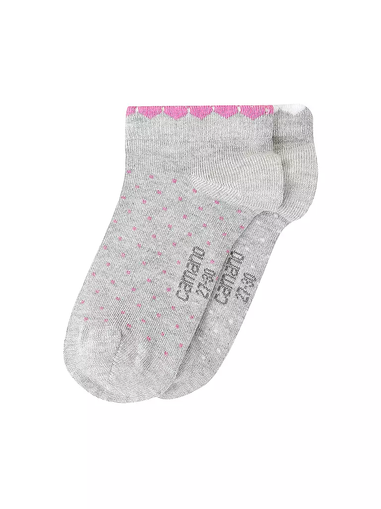 CAMANO | Chaussettes pour filles, lot de 2, gris chiné | Gris clair