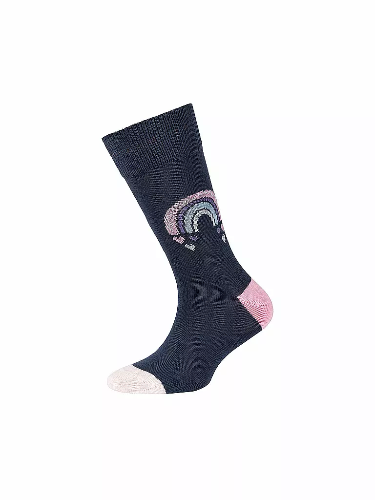 CAMANO | Chaussettes pour filles, lot de 2, gris foncé chiné | 