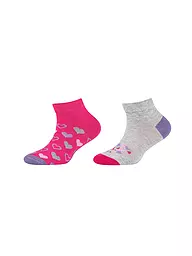 CAMANO | Chaussettes pour filles, lot de 2, fog melange | Rose vif