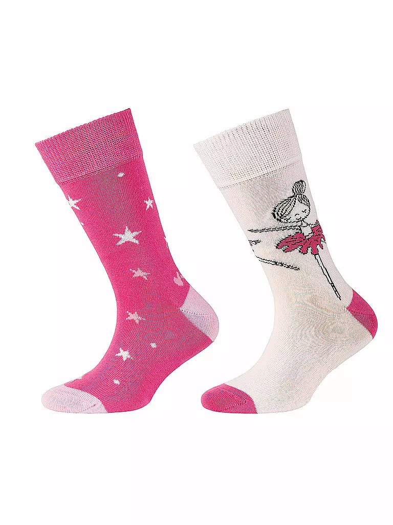 CAMANO | Chaussettes pour filles, lot de 2, rose shocking | pink