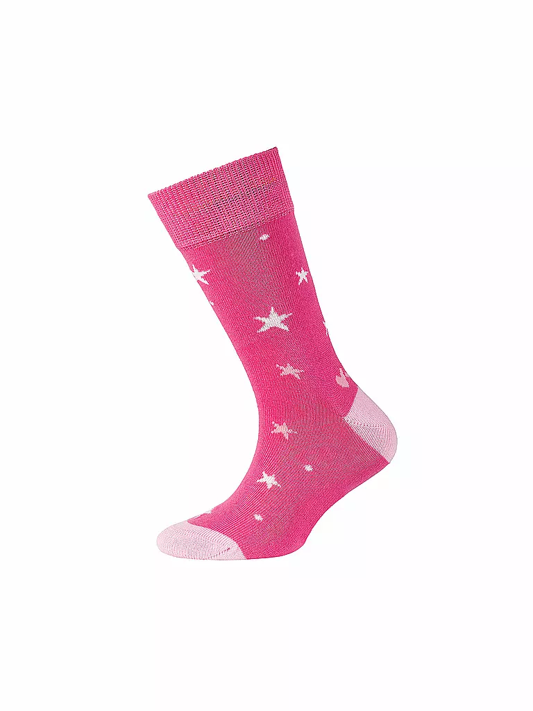 CAMANO | Chaussettes pour filles, lot de 2, rose shocking | 