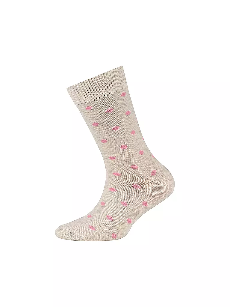 CAMANO | Chaussettes pour filles, lot de 4, blanc cassé chiné | 