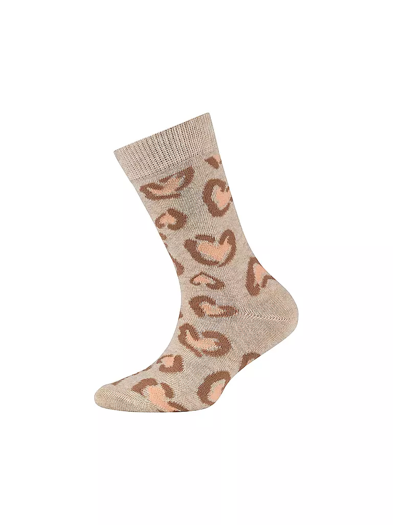 CAMANO | Chaussettes pour filles, lot de 4, blanc cassé chiné | 
