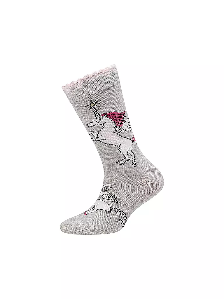 CAMANO | Chaussettes pour filles, lot de 4, brume chinée | 