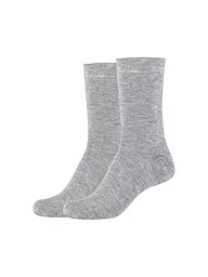 CAMANO | Chaussettes Silky lot de 2 gris foncé chiné | Gris