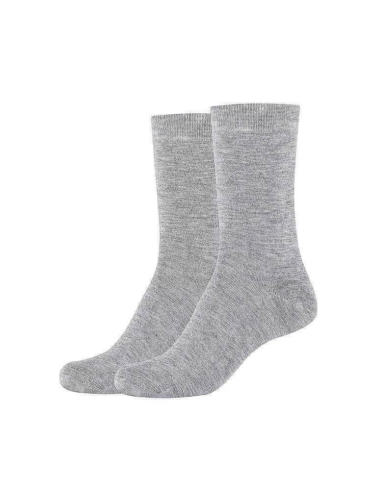 CAMANO | Chaussettes Silky, lot de 2, gris clair chiné | grau