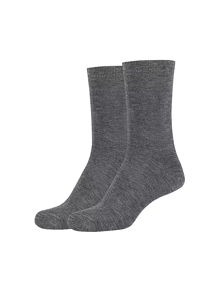 CAMANO | Chaussettes Silky lot de 2 gris foncé chiné | grau