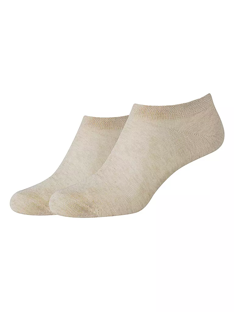 CAMANO | Chaussettes sneaker, lot de 2, coloris désert mélangé | beige