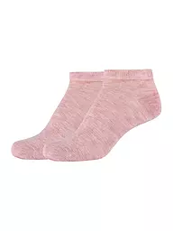 CAMANO | Chaussettes sneaker, lot de 2 argenté rose chiné | Rose