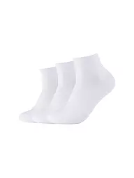 CAMANO | Chaussettes sneaker, lot de 3, marine | Blanc