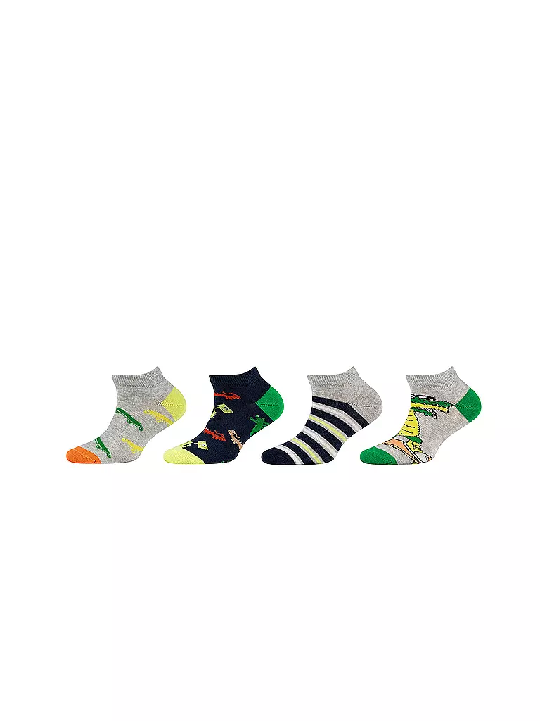 CAMANO | Chaussettes sneaker enfant lot de 4 fog melange | grau