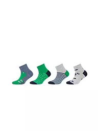 CAMANO | Chaussettes sneaker garçon lot de 4 bleu | Gris