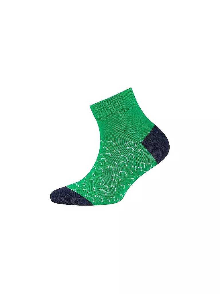 CAMANO | Chaussettes sneaker garçon, lot de 4, gris chiné | 