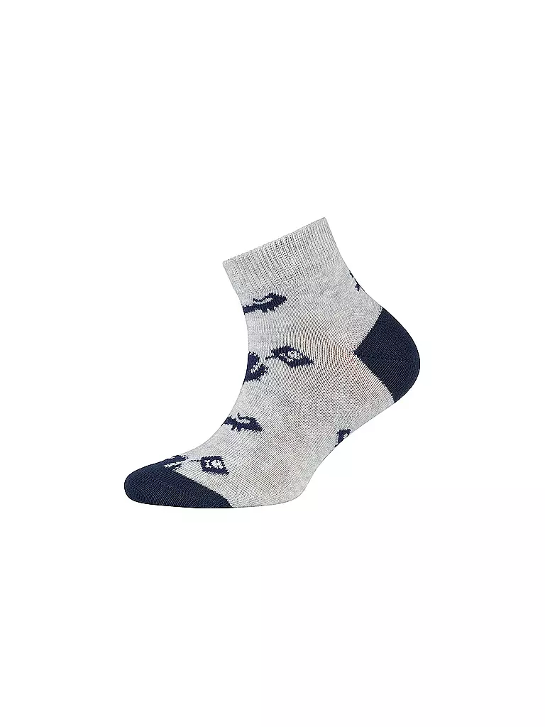 CAMANO | Chaussettes sneaker garçon, lot de 4, gris chiné | 