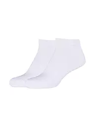 CAMANO | Chaussettes sneaker lot de 2 BAMBOU blanc | Blanc