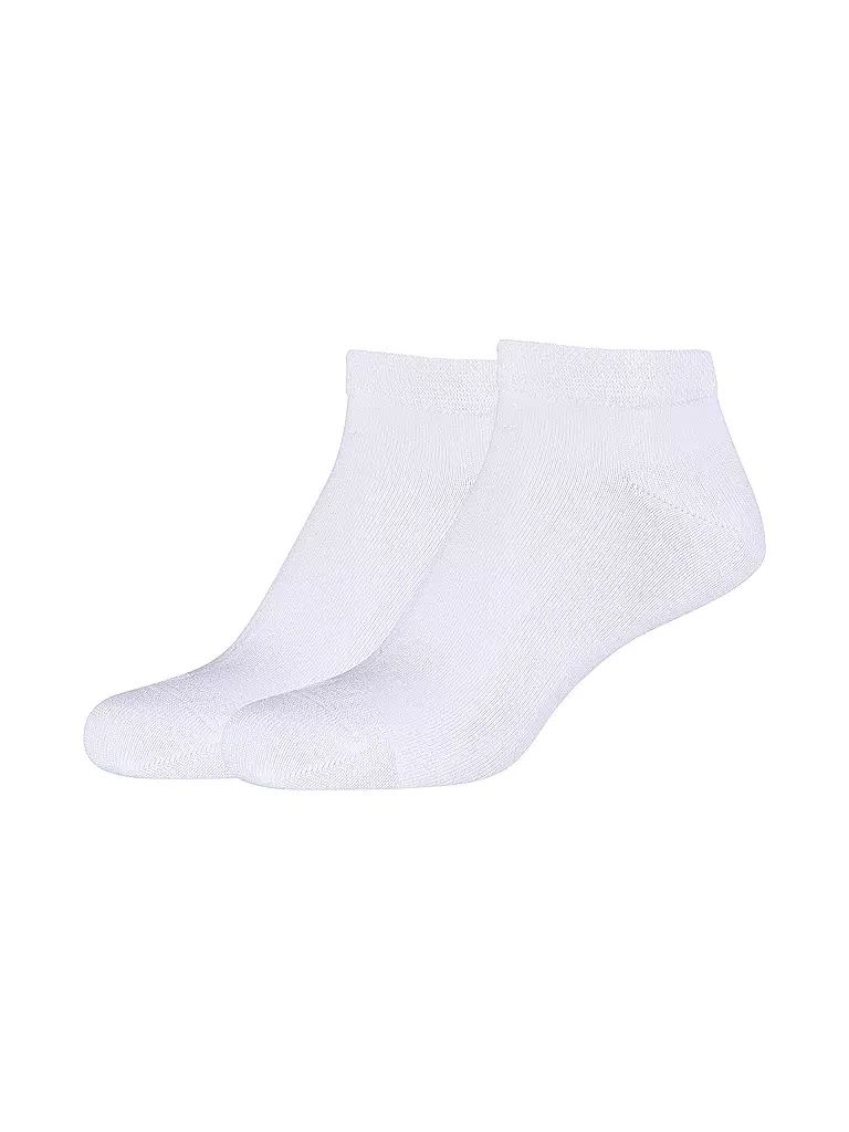 CAMANO | Chaussettes sneaker lot de 2 BAMBOU blanc | Blanc