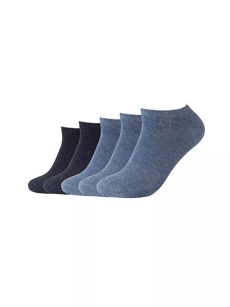 CAMANO | Chaussettes sneaker lot de 5 Denim chiné | dunkelblau